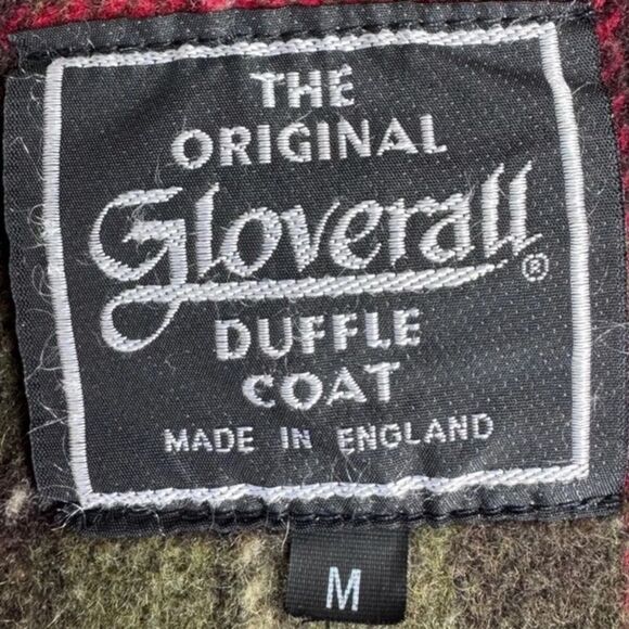 Gloverall the Original Duffle Coat 100% Wool Hooded Made in England Green M - Picture 6 of 6
